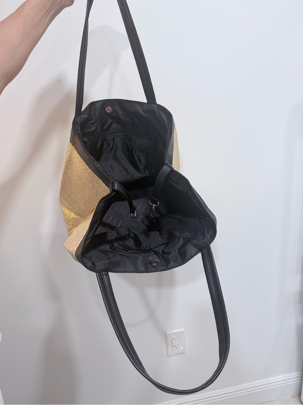 Versace Gold Tote with Black Trim - Picture 6 of 9